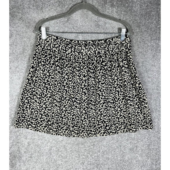 Ann Taylor LOFT Animal Print Side‎ Zip Lined Pleated Skirt Womens Size 6 - Picture 1 of 12